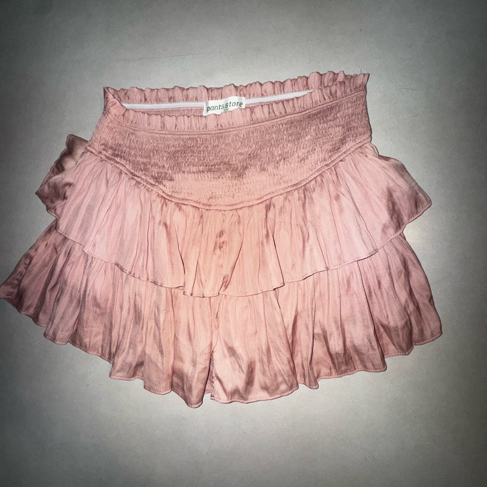 The Pants Store Ruffle Skirt Medium M Tiered Pink